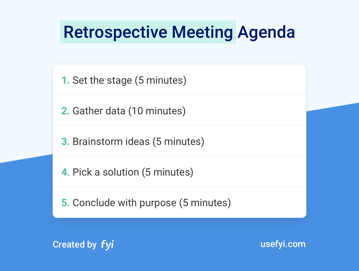 Fun Agenda Template from usefyi.com